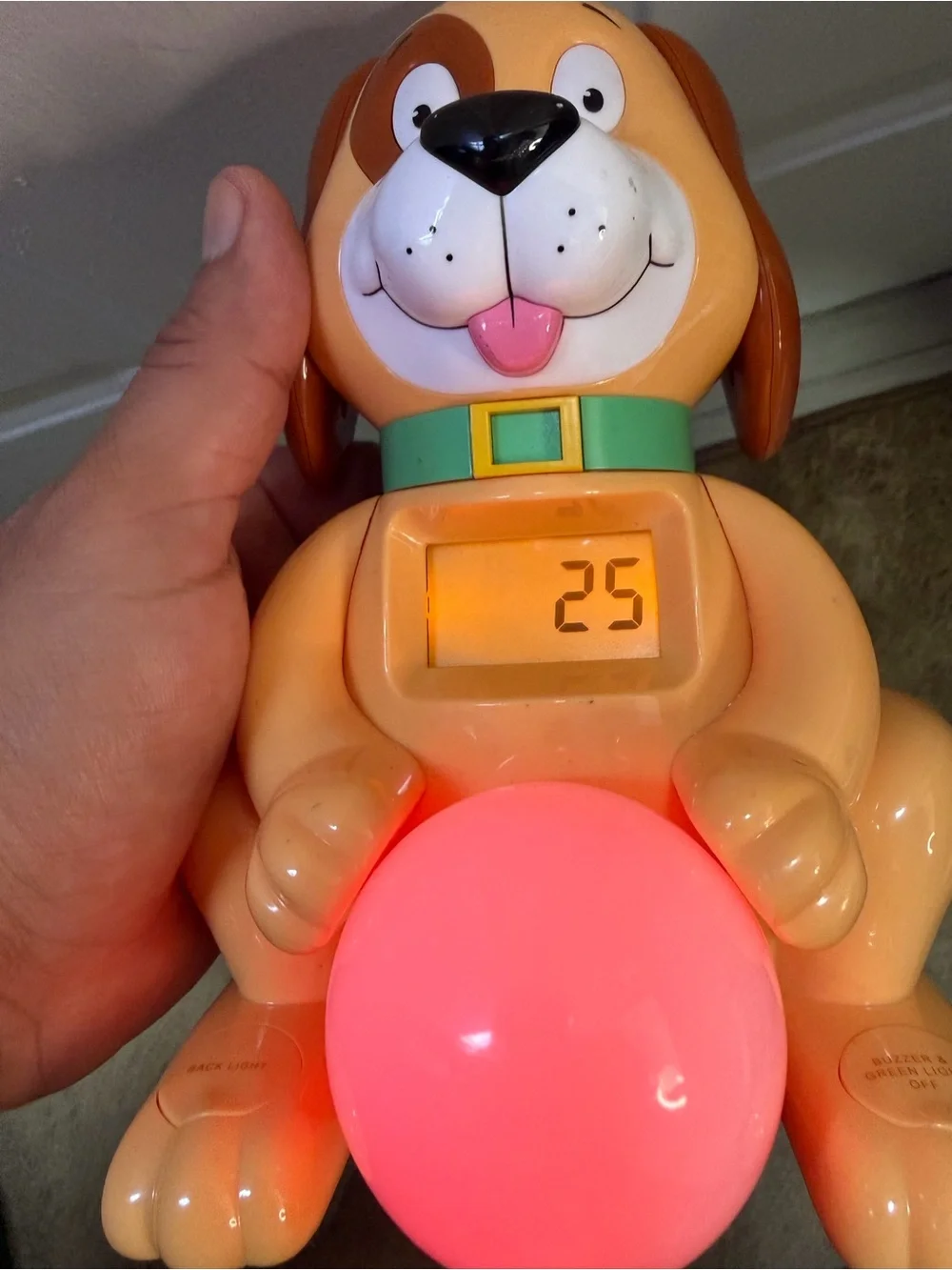 Dog Alarm Clock - Yellow Puppy Design